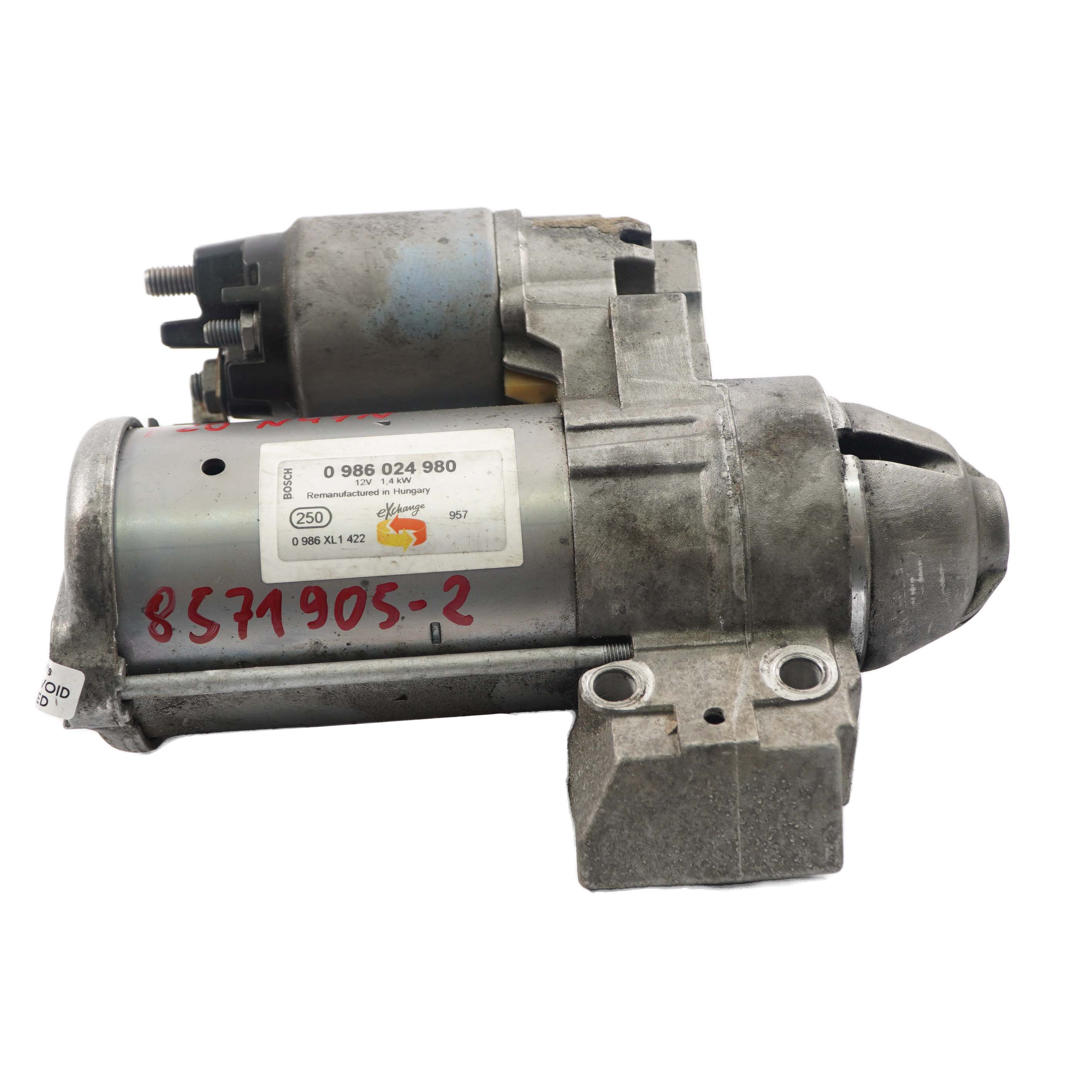 Engine Starter BMW F20 F21 F22 F30 F32 N47N Diesel Motor Bosch 0986024980