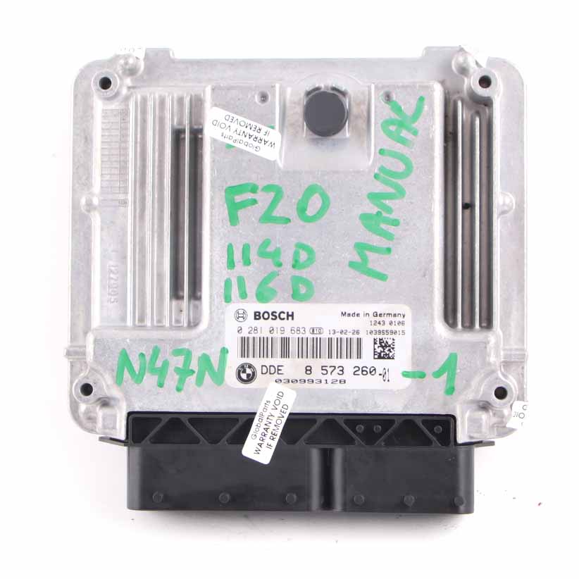 BMW F20 F21 114d 116d Diesel N47N Engine Control Unit DDE 8573260 Manual