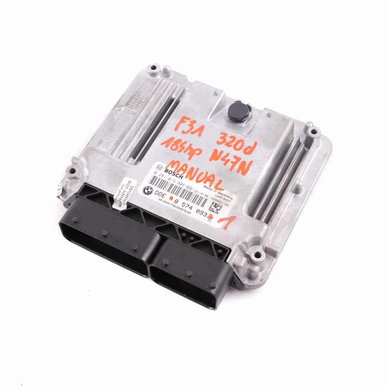 BMW F20 F30 120d 320d 184HP Engine Control Unit N47N ECU DDE 8574093 Manual