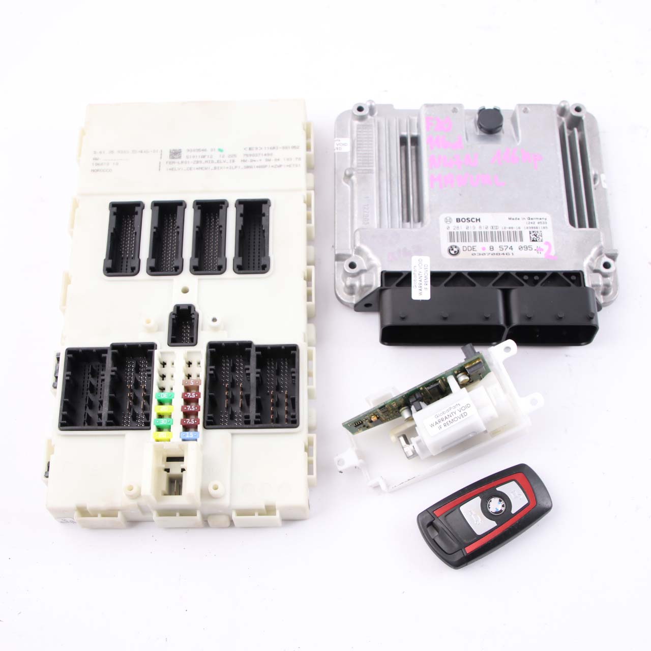 BMW F20 F21 F30 116d 316d Diesel N47N Engine ECU DDE 8574095 Key Lock FEM Manual