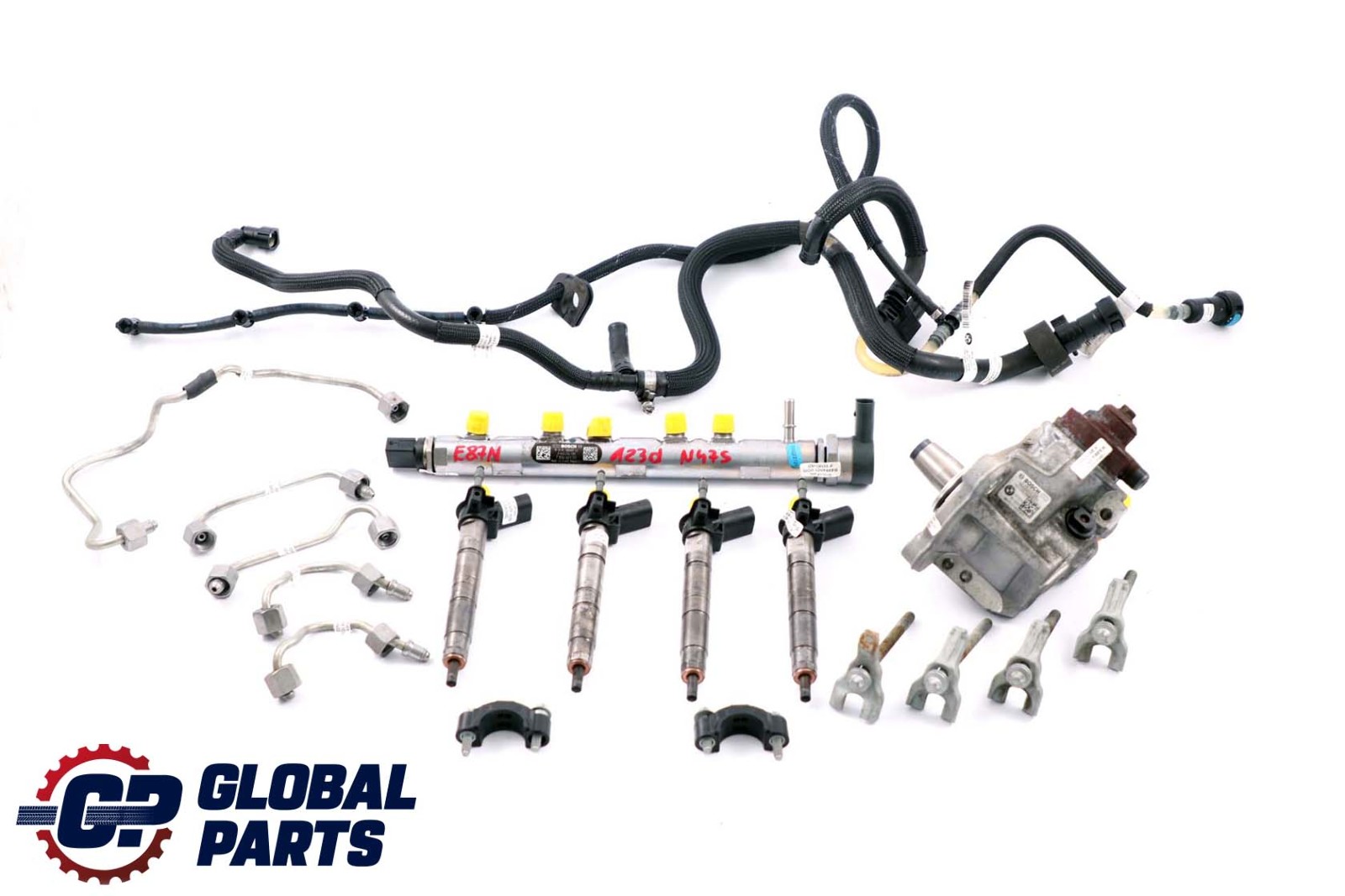 BMW E81 E87 LCI 123d Diesel N47S 204HP Set Injector Fuel Pump Injection System