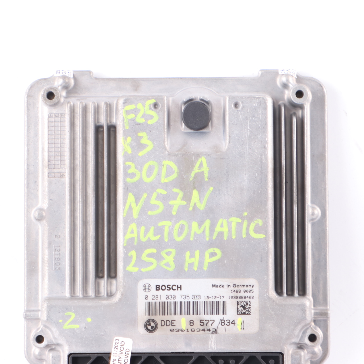 BMW F30 X3 F25 N57N 330d 30dX 258HP Engine Control Unit ECU 8577834 Automatic