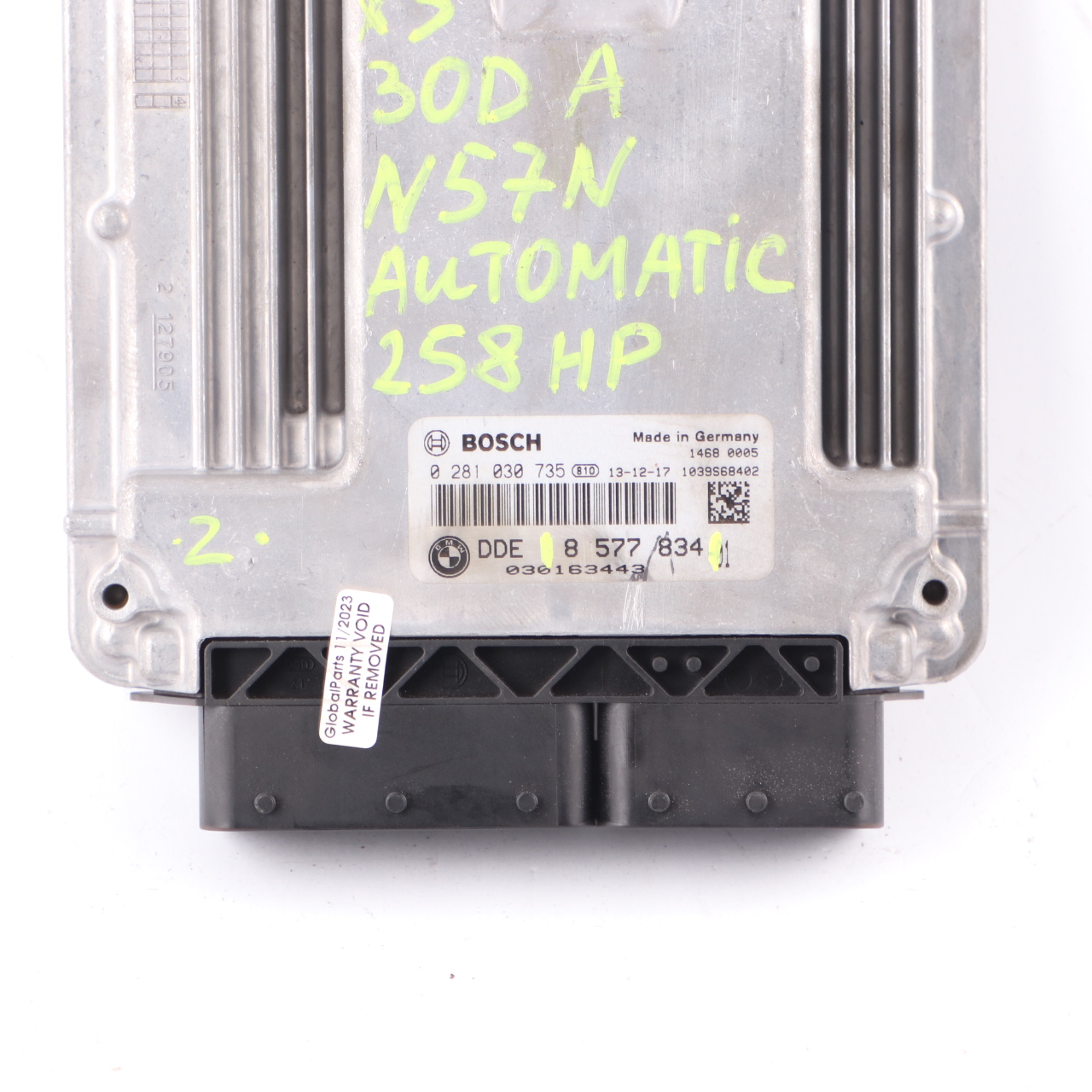 BMW F30 X3 F25 N57N 330d 30dX 258HP Engine Control Unit ECU 8577834 Automatic