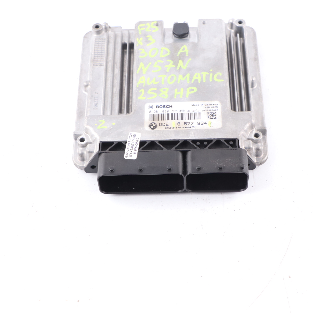 BMW F30 X3 F25 N57N 330d 30dX 258HP Engine Control Unit ECU 8577834 Automatic