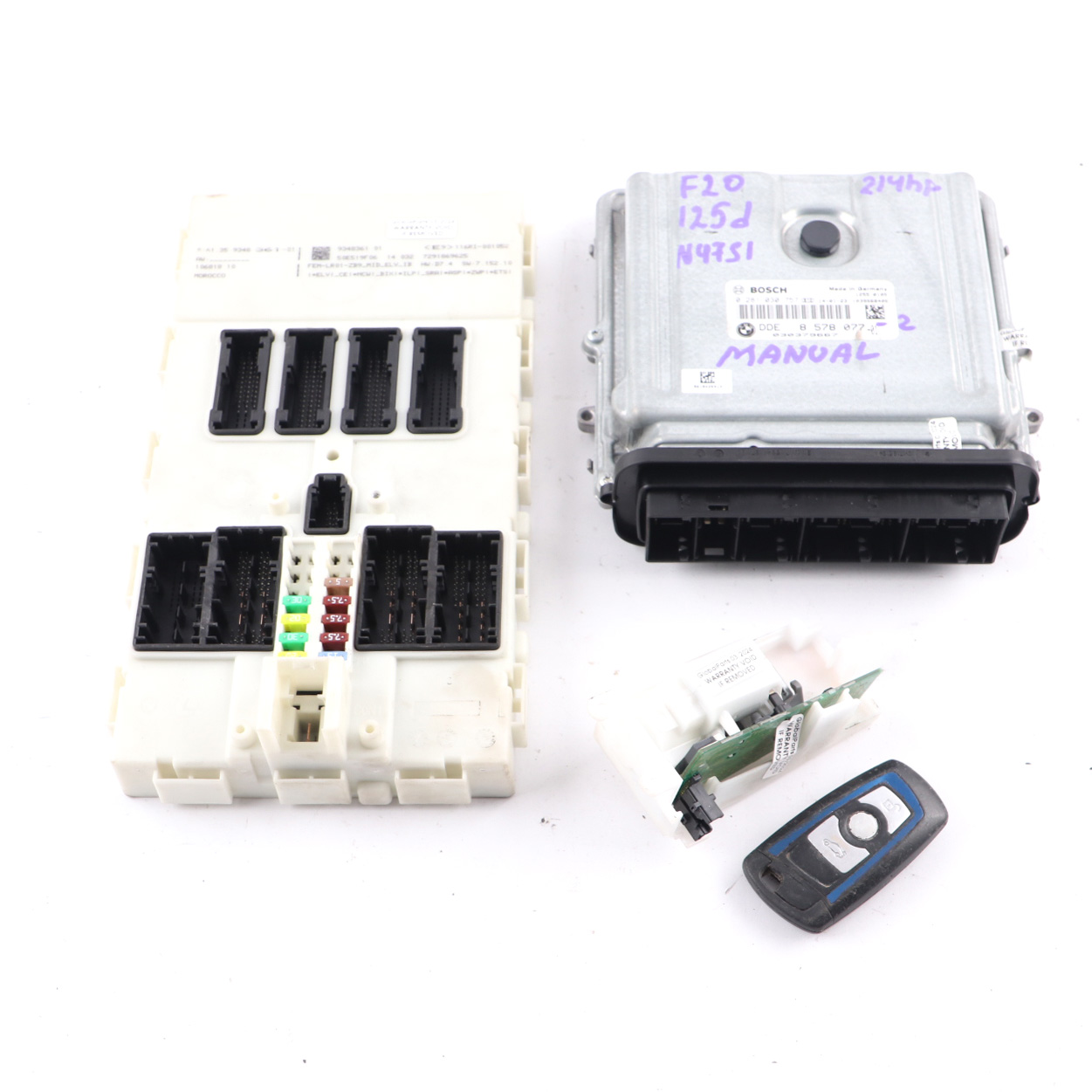 BMW F20 F30 125d 325d N47S1 Engine Control Unit ECU Kit DDE 8578077 + FEM + Key