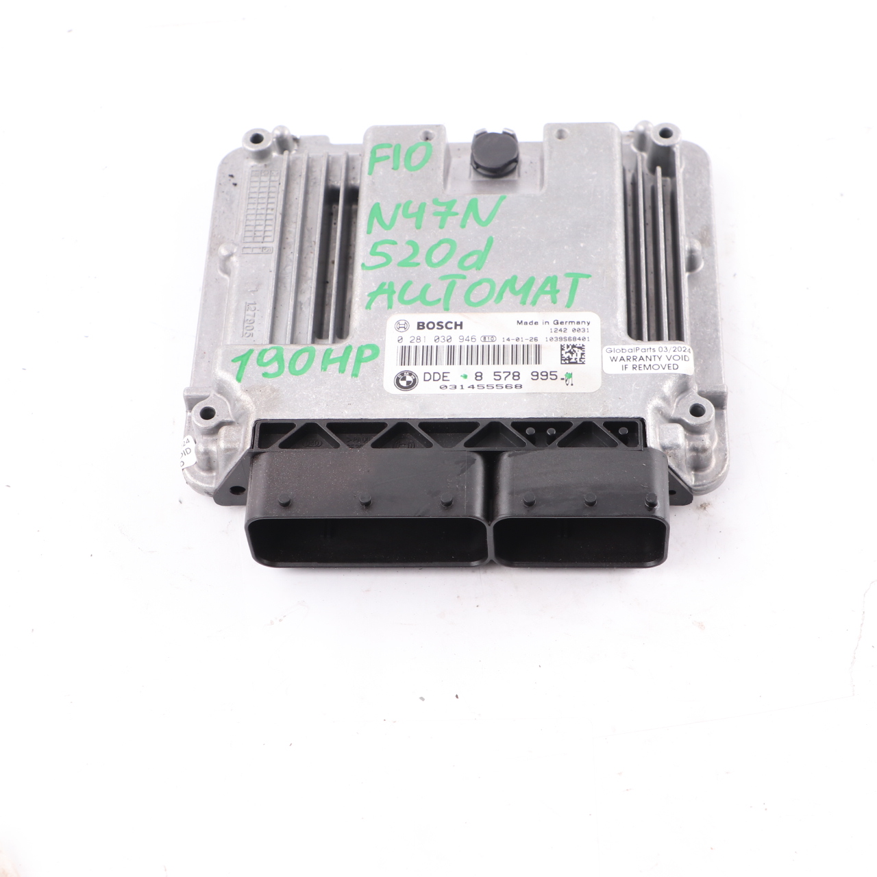 BMW F10 520d F20 120d F30 320d N47N 184HP Engine Unit ECU DDE 8578995 Automatic