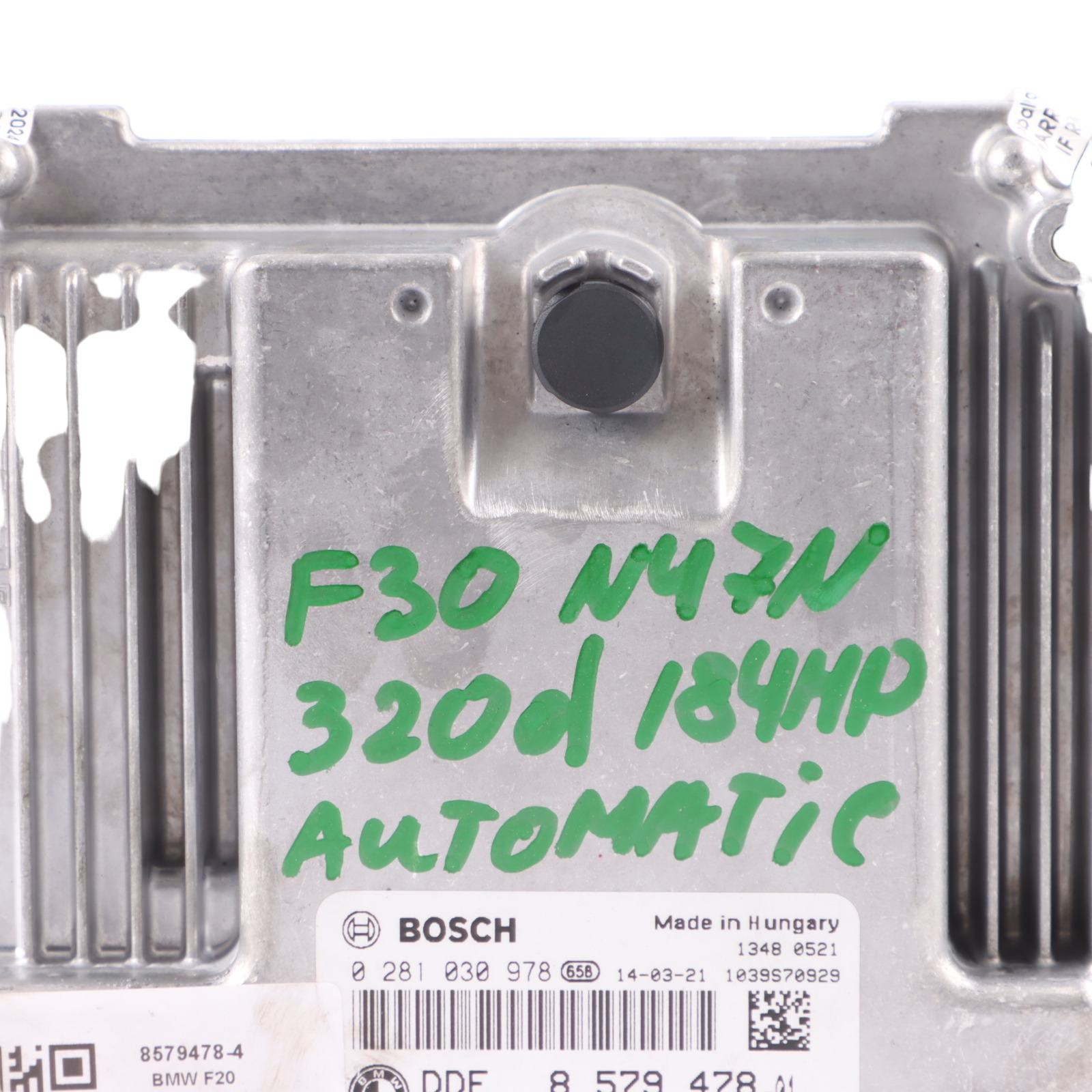 BMW F20 F30 120d 320d Diesel N47N 184HP ECU Unit DDE 8579478 Automatic