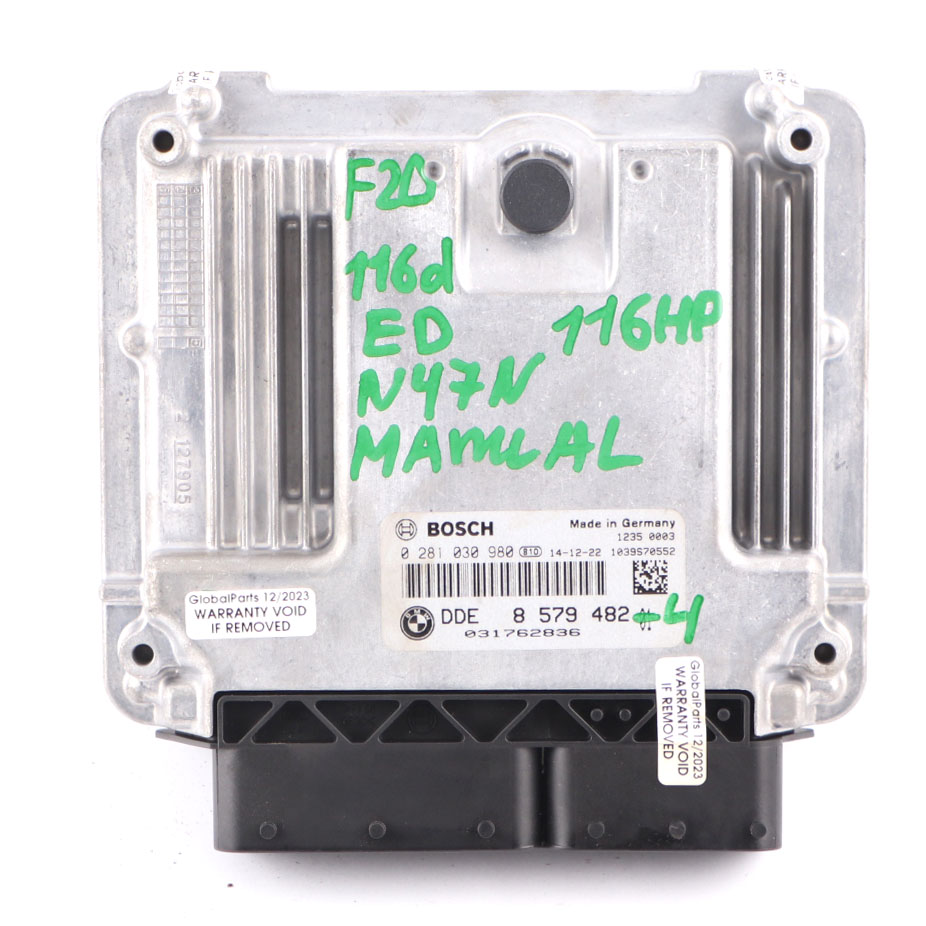 BMW F20 F21 116d ed Diesel N47N 116HP ECU Kit DDE 8579482 + Key + FEM Manual