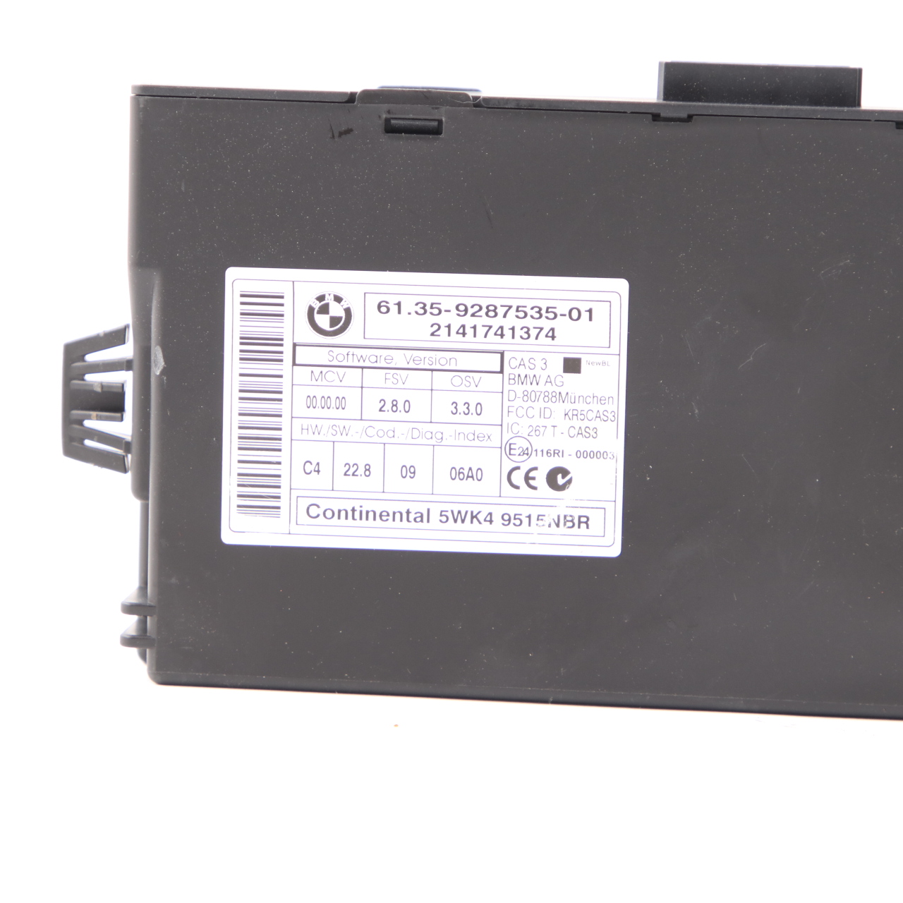 BMW X1 E84 18dX Diesel N47N Engine Unit ECU Kit DDE 8580307 CAS3 Key Automatic