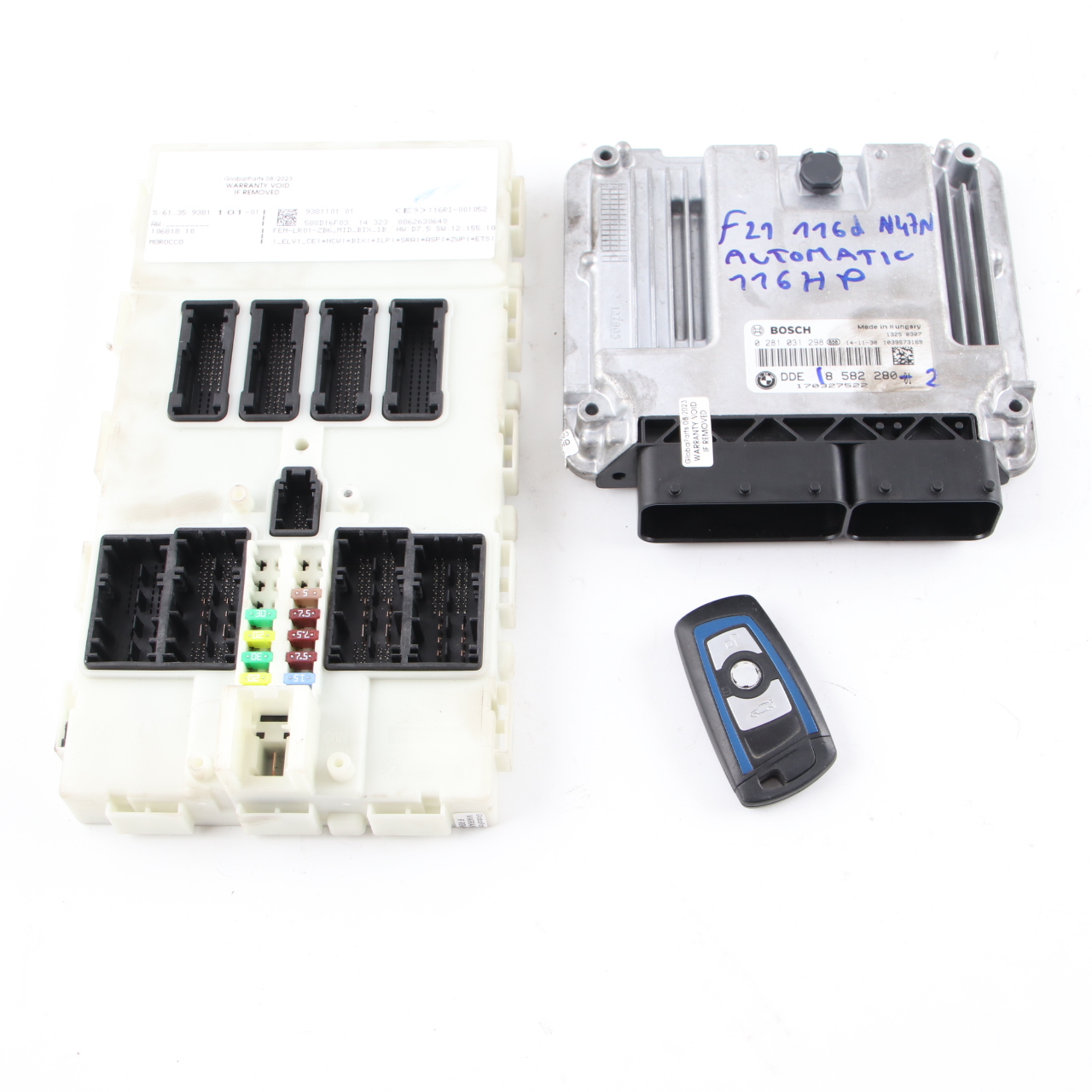 BMW F20 F21 116d N47N 116HP ECU Kit DDE 8582280 + Key + FEM Automatic