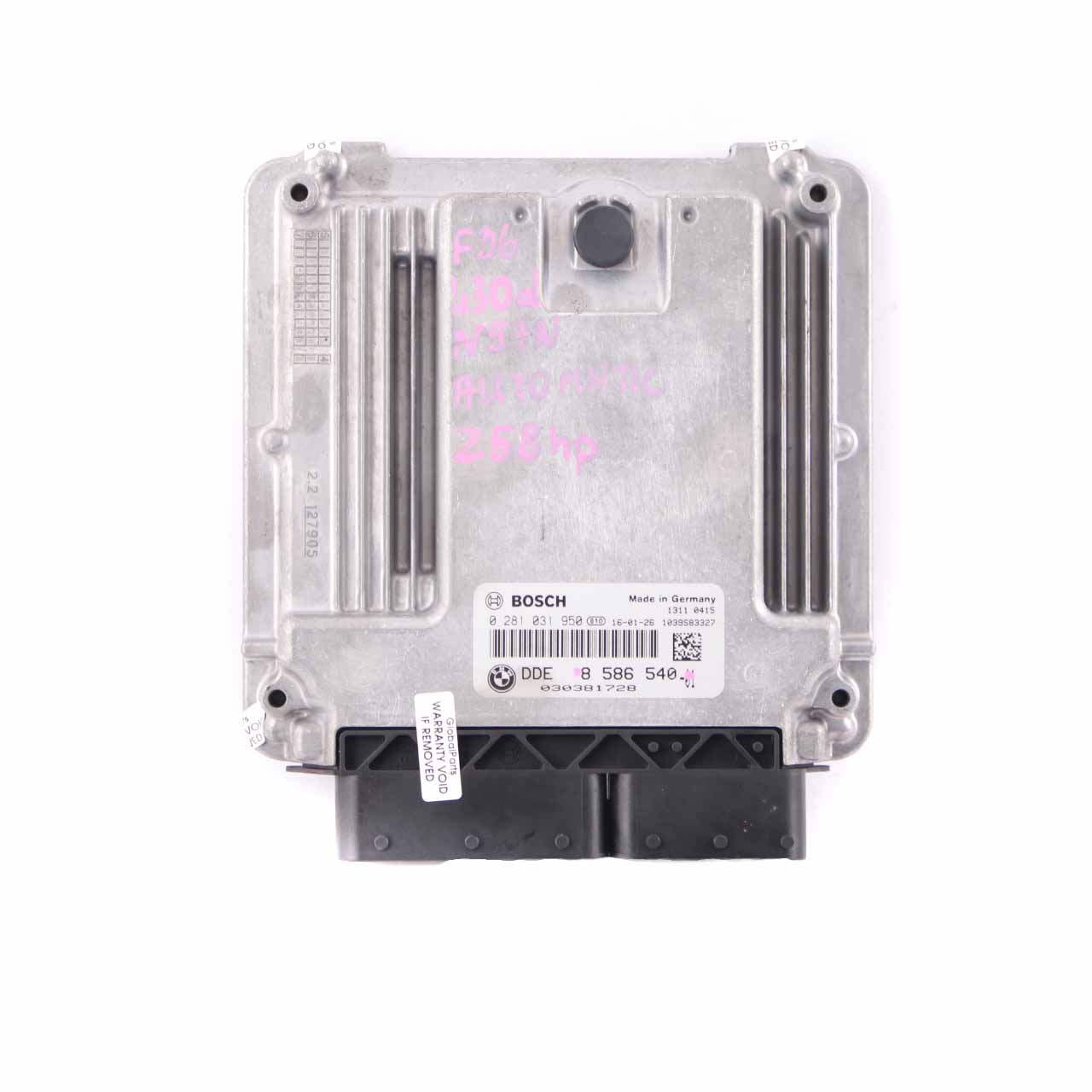 BMW F30 F32 LCI 330d 430d N57N 258HP Engine Control Unit Module ECU DDE 8586540