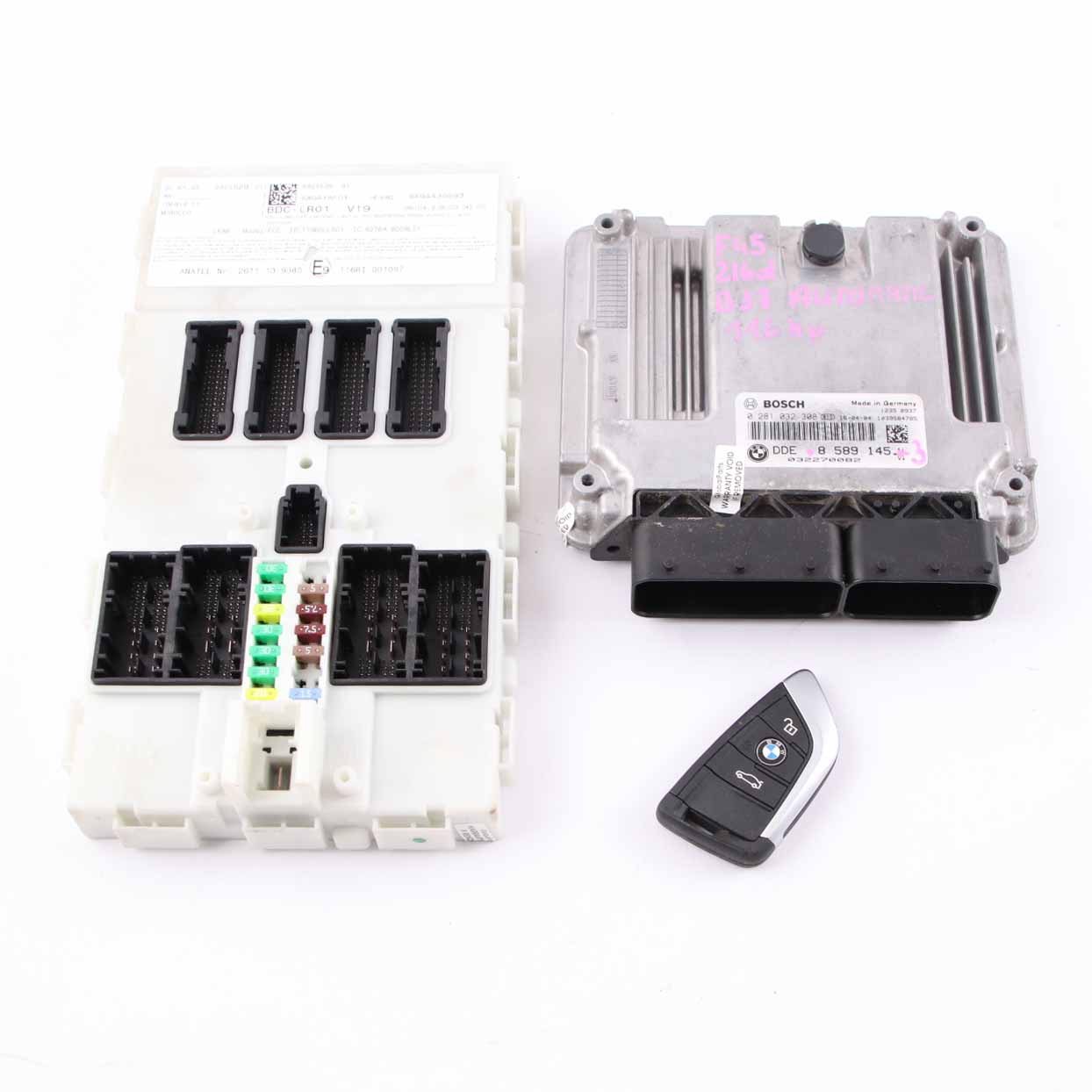 BMW F45 216d B37 116HP Engine Control Unit ECU Kit DDE 8589145 FEM Key Automatic