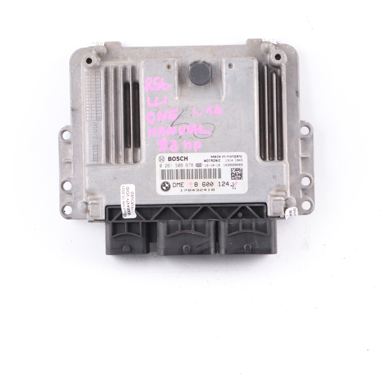 Mini One R56 LCI R60 N16 98HP Engine Control Unit Module ECU DME 8600124 Manual