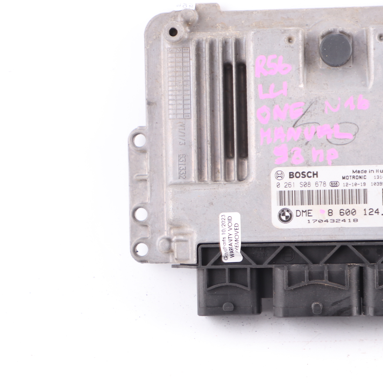 Mini One R56 LCI R60 N16 98HP Engine Control Unit Module ECU DME 8600124 Manual