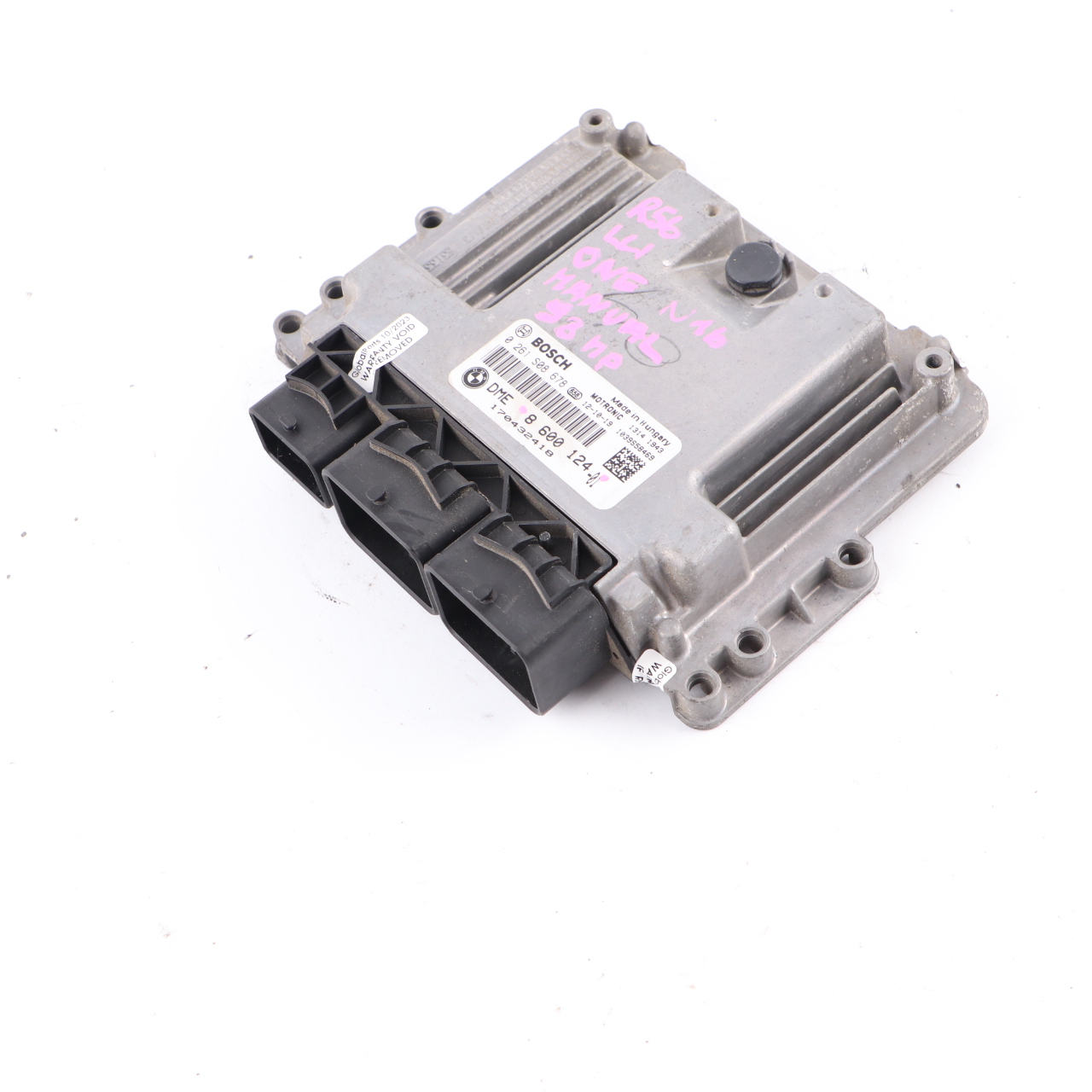 Mini One R56 LCI R60 N16 98HP Engine Control Unit Module ECU DME 8600124 Manual