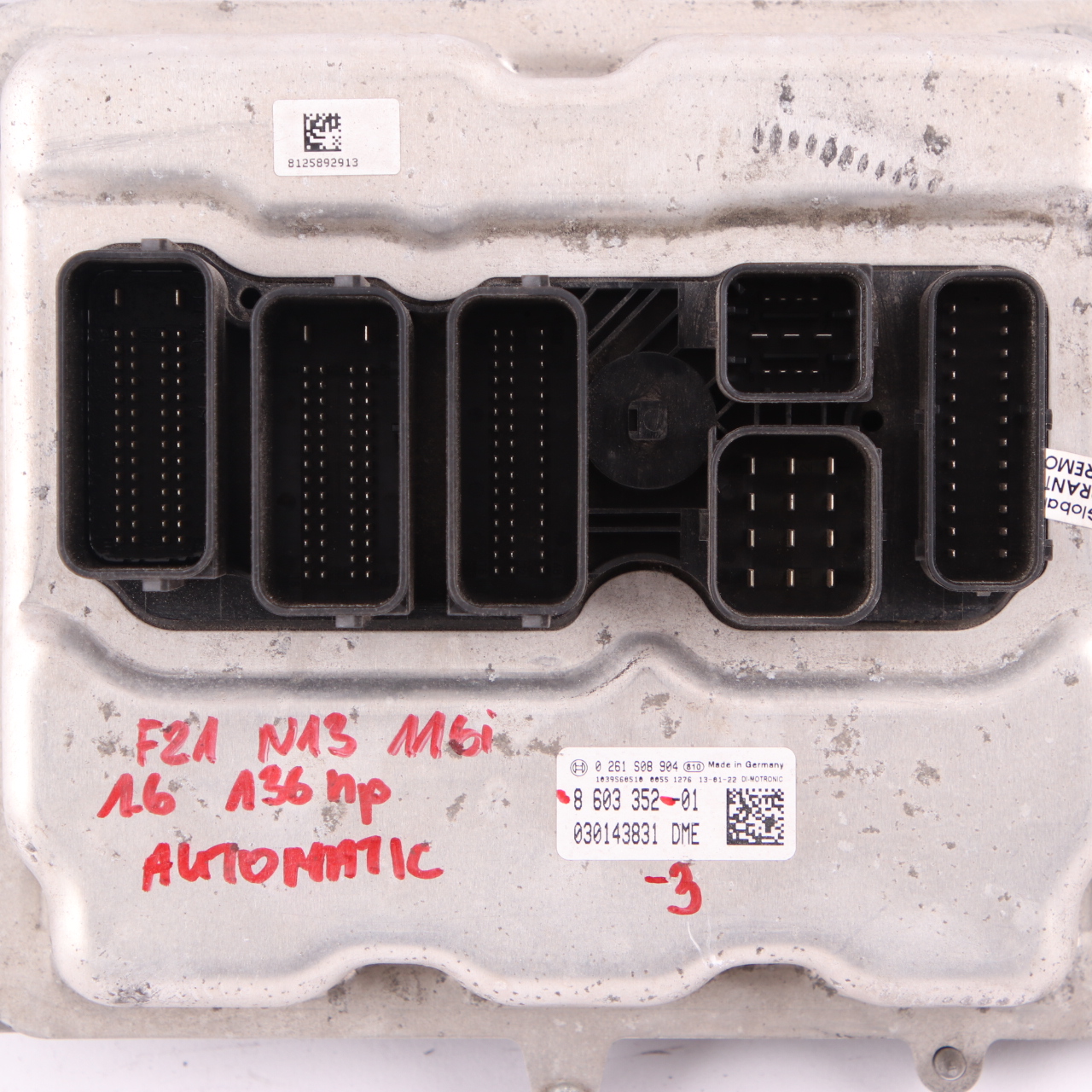 BMW F20 F30 116i 316i N13 Engine ECU KIT DME 8603352 + FEM + Key Automatic