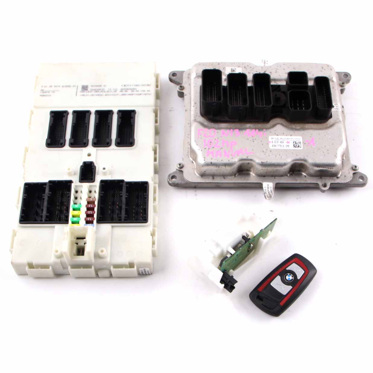 BMW F20 F21 114i N13 102HP Engine Control Unit ECU KIT DME 8610484 FEM Key Lock