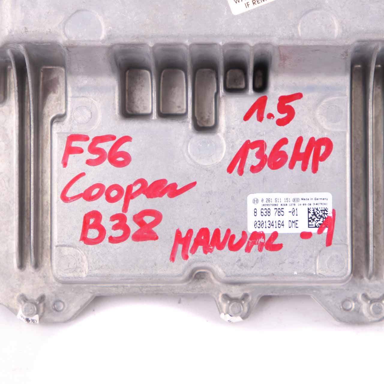 Mini Cooper F56 136HP Petrol B38 Engine Control ECU DME 8638785 Manual