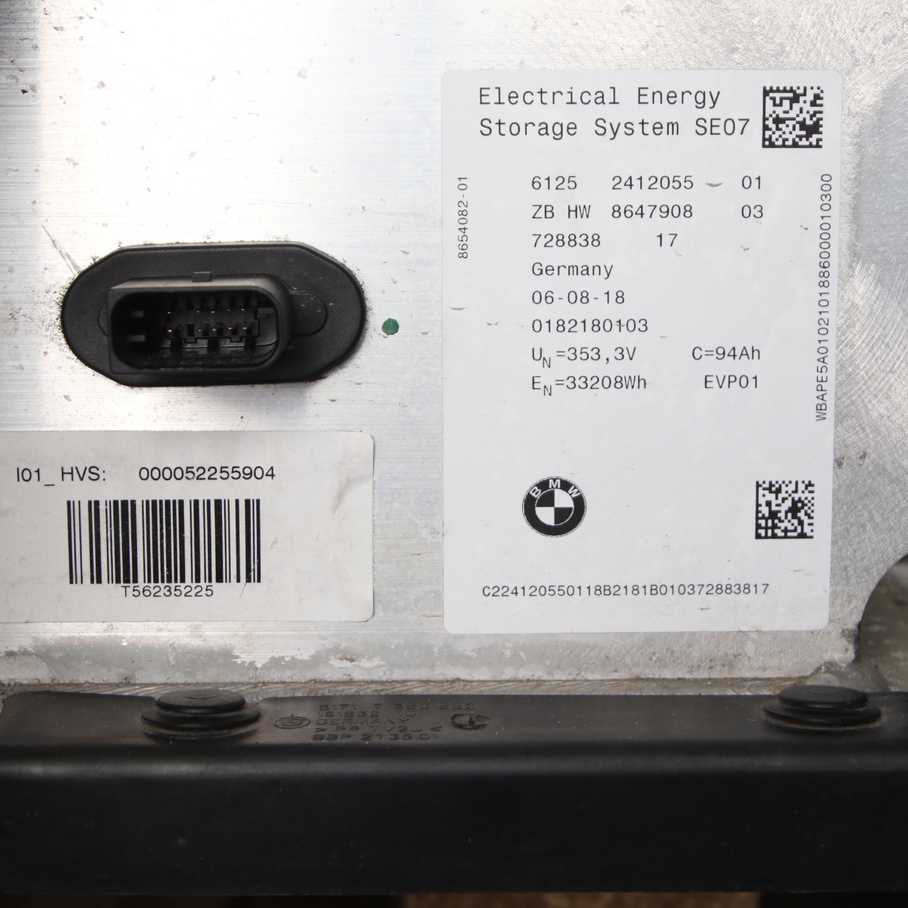 BMW I3 I01 Hybrid Electric 94Ah High Voltage Battery Accumulator Storage 2412055