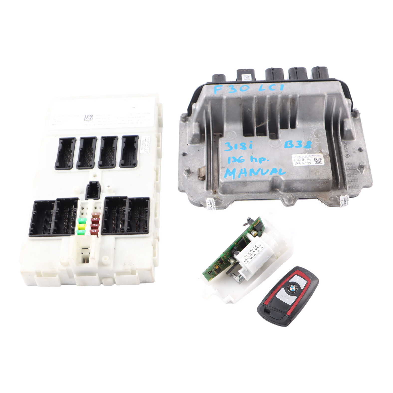 BMW F20 LCI 118i F30 LCI 318i B38 136HP ECU Kit DME 136HP 8663284 Key Lock FEM