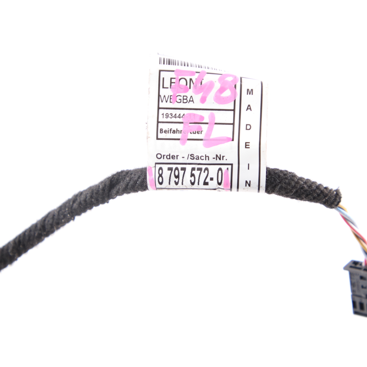 BMW X1 F48 Door Cable Front Left N/S Wiring Loom Harness 8797572