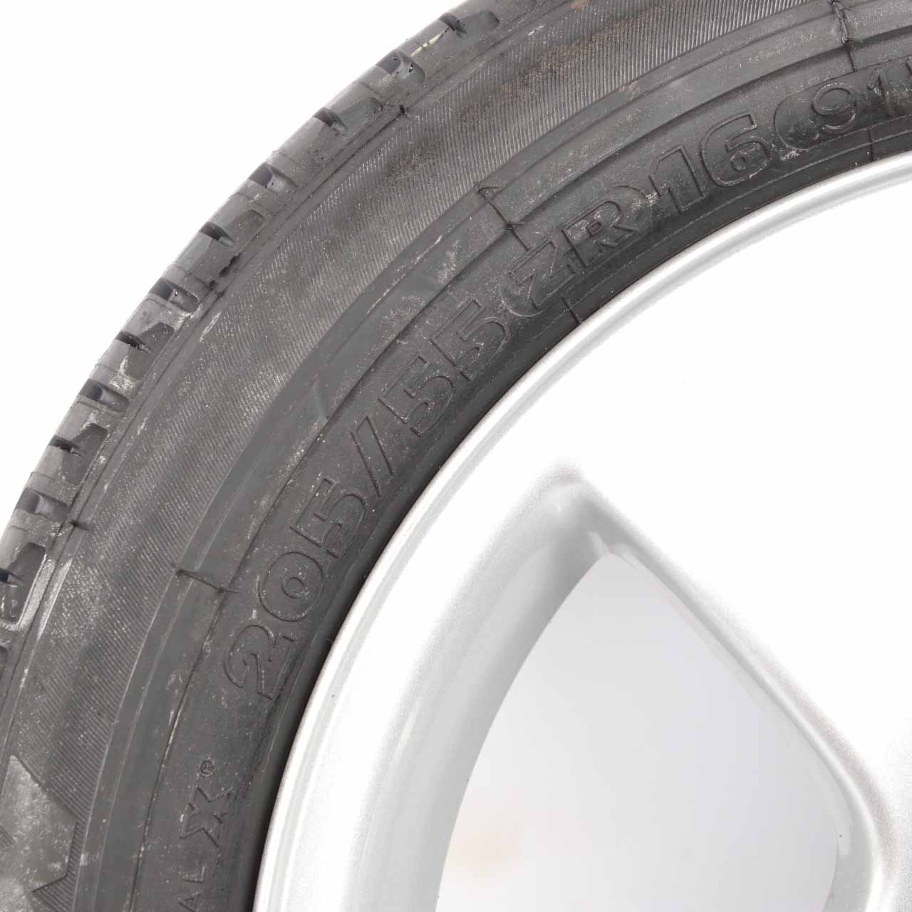 Audi A3 8L Silver Wheel Alloy Rim 16" ET:42 6,5J With Tyre 205/55 8L0601025K