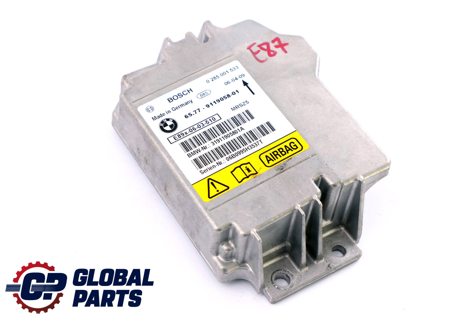 BMW E81 E87 E90 E91 Airbag Control Unit ECU NO CRASH DATA 9119058