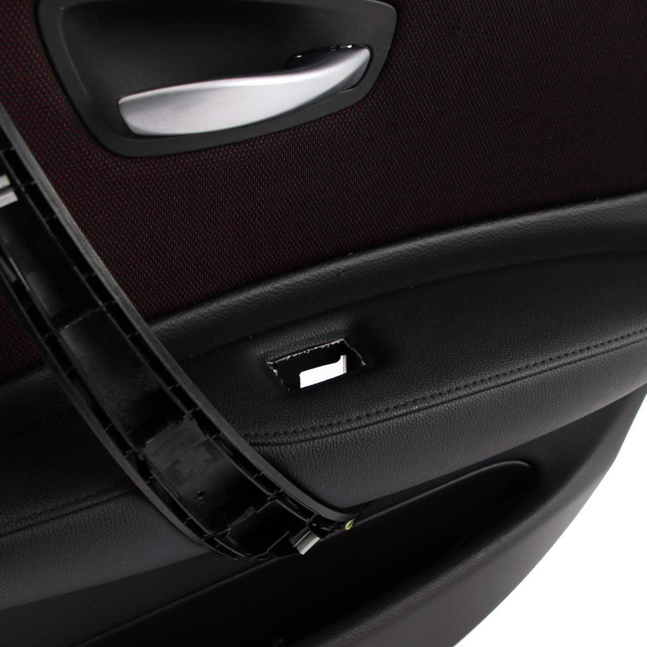 BMW E87 LCI Rear Right O/S Door Card Trim Panel Fabric Network Cranberry-Red