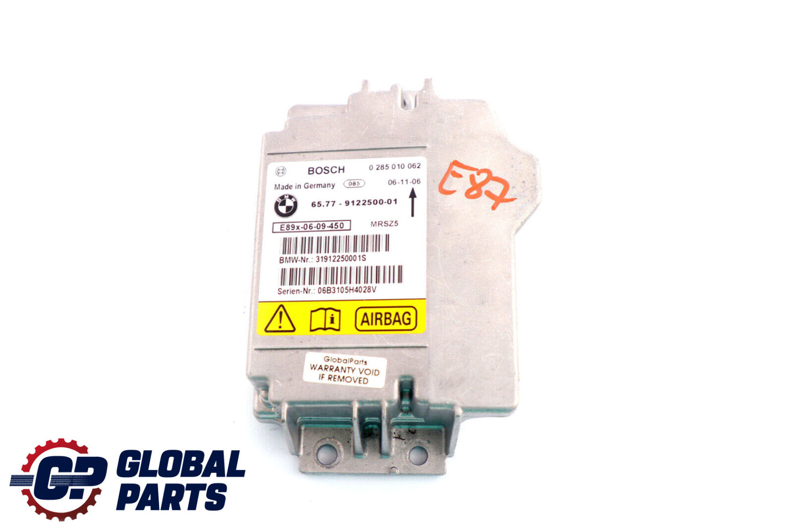 BMW 1 3 X1 Series E81 E87 E90 E91 Control Unit Airbag ECU No Crash Data 9122500