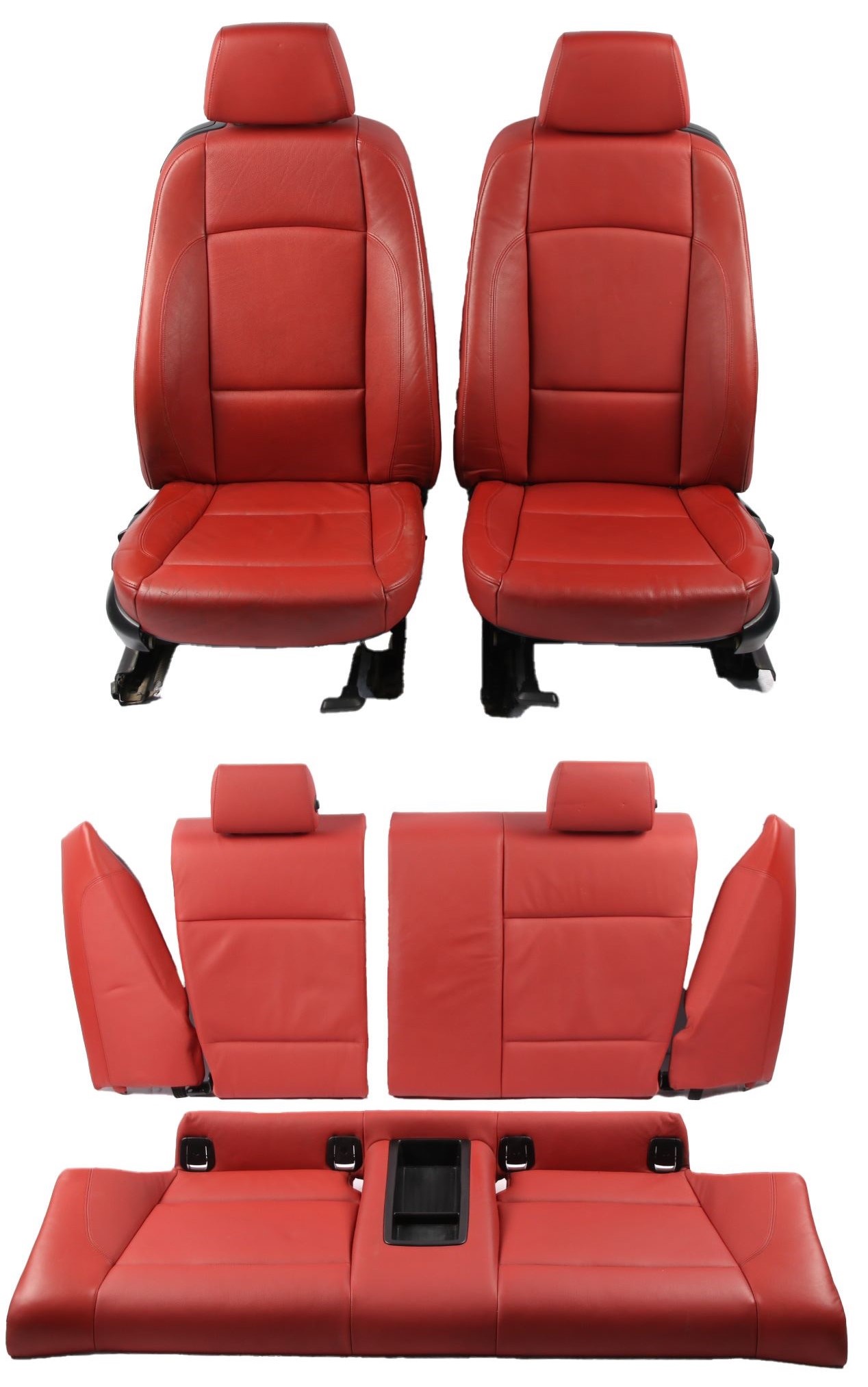 Leather Seats BMW E82 Coupe Set Seat Red Leather Interior Front Rear Seats