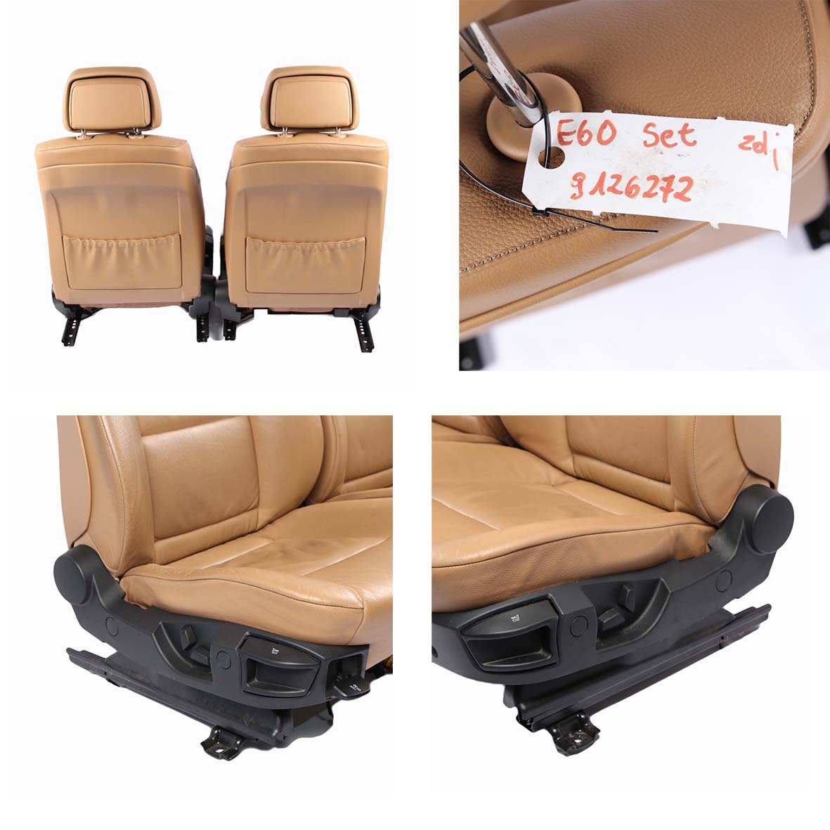 Seats BMW E60 Leather Dakota Naturbraun Brown Interior Front Rear Seat