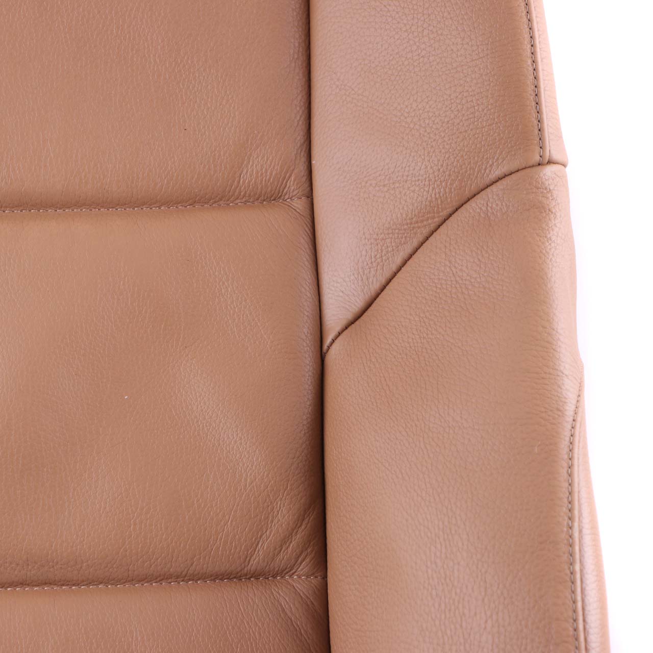 BMW 5 E60 E61 Front Sport Seat Backrest Leather Cover Panel Natural Brown