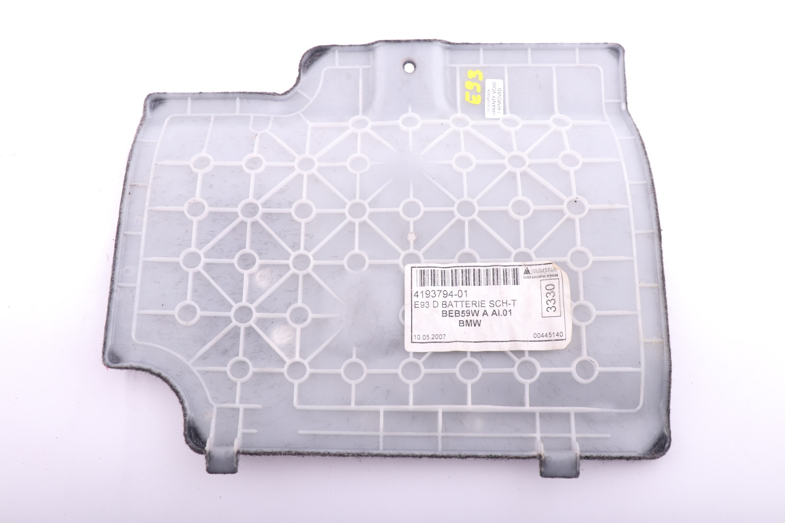 BMW 3 Series E93 E93N LCI Battery Cover Luggage Compartment 9126821