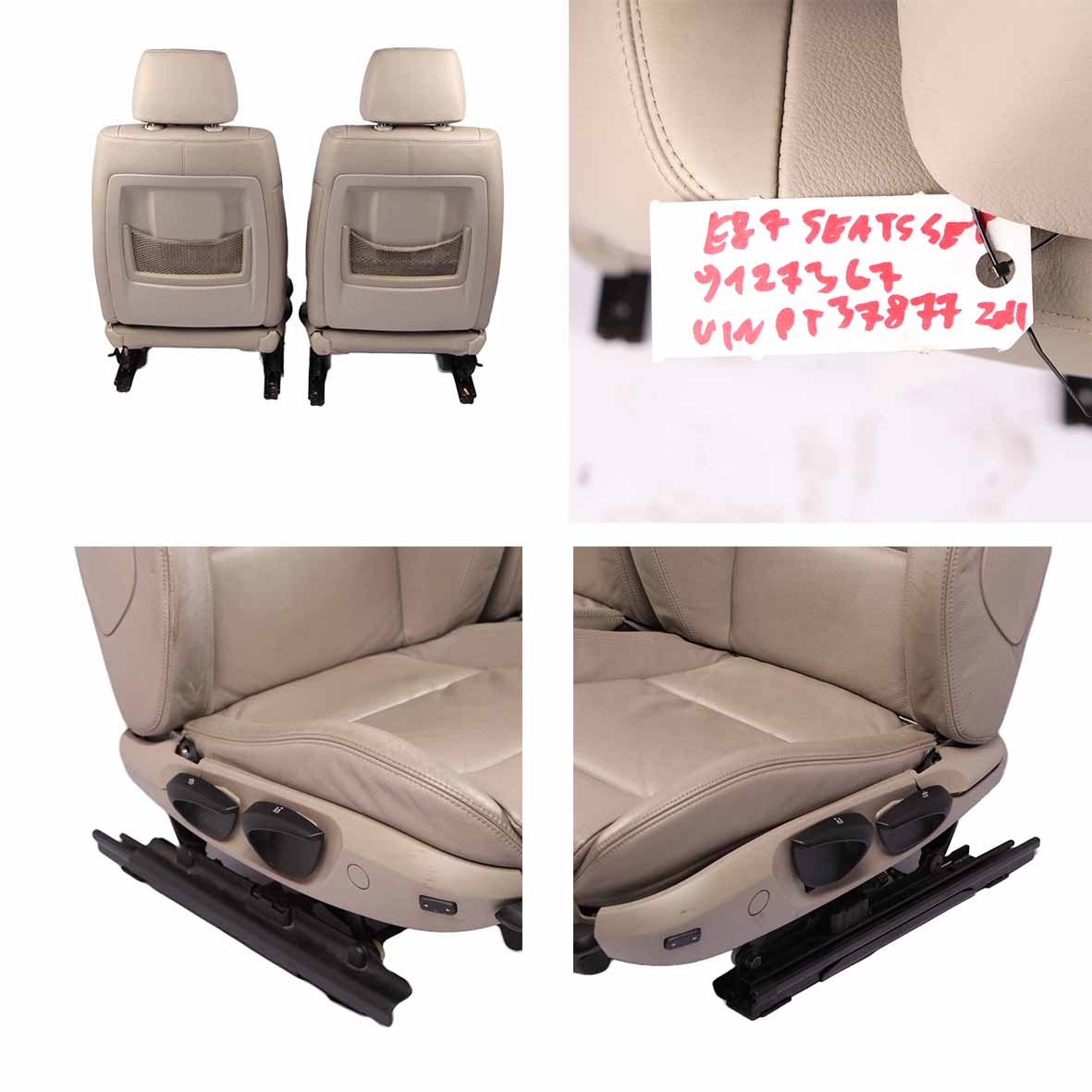 Sport Seats BMW E87 LCI M Sport Leather Boston Beige Interior Seat Door Cards