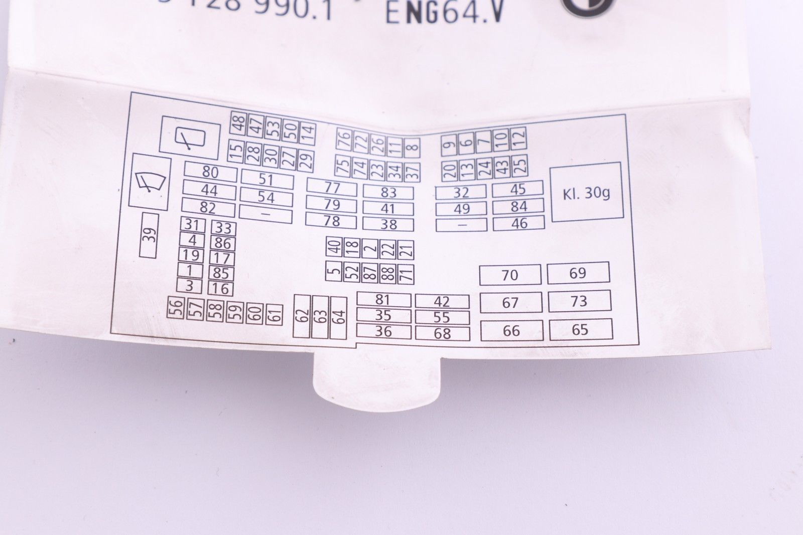 BMW 1 3 Series E81 E90 E91 E92 E93 Fuse Distribution Box Map Grouping 9128990