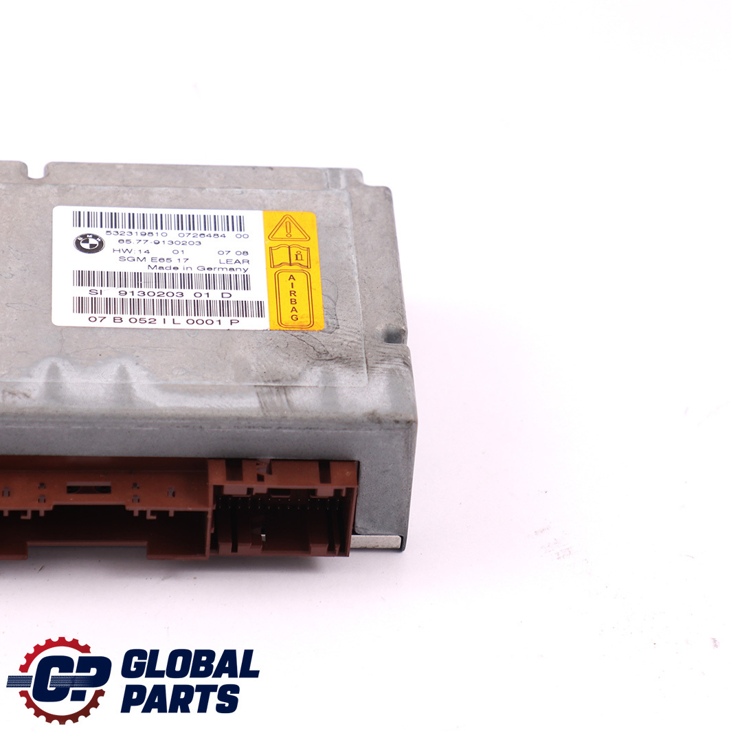 BMW 7 Series E65 Airbag ECU Control Unit Gateway Module 9130203