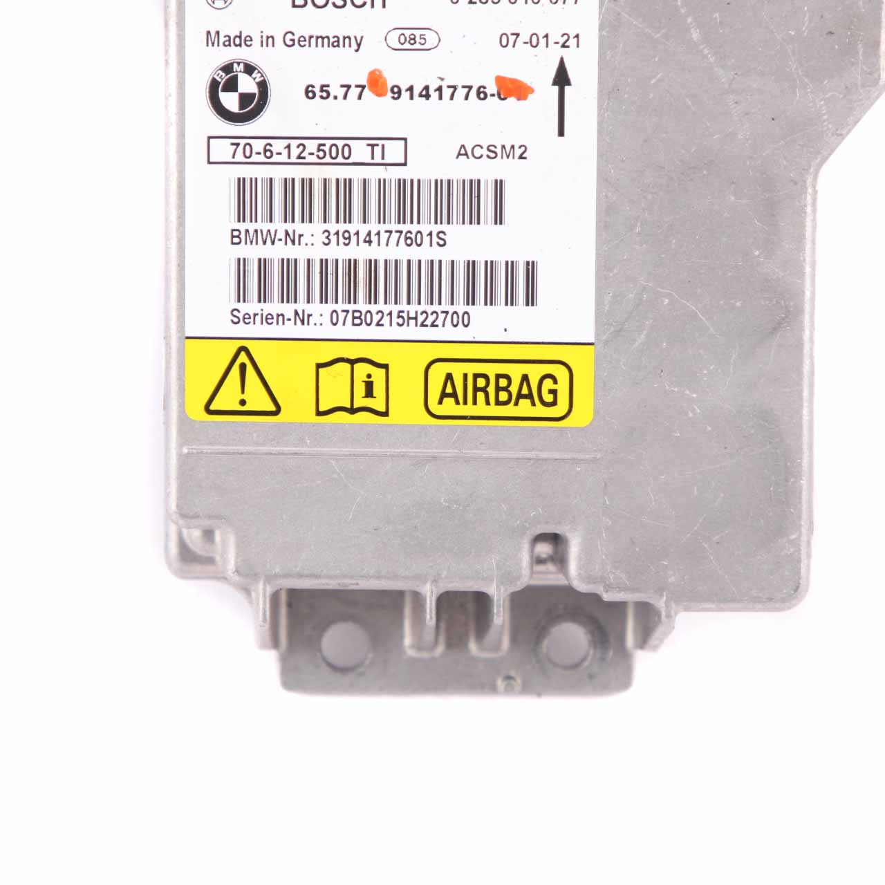 BMW X5 E70 X6 E71 Safety Control Unit Air Module Bag ECU Bosch 9141776