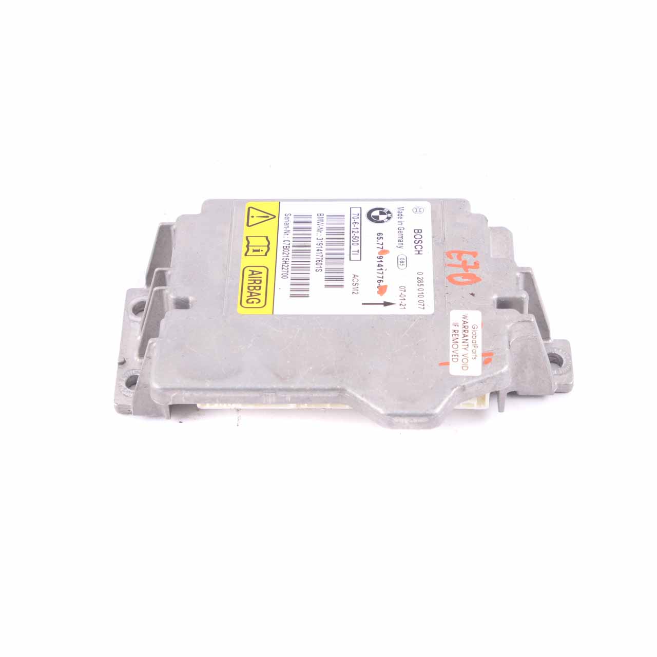 BMW X5 E70 X6 E71 Safety Control Unit Air Module Bag ECU Bosch 9141776