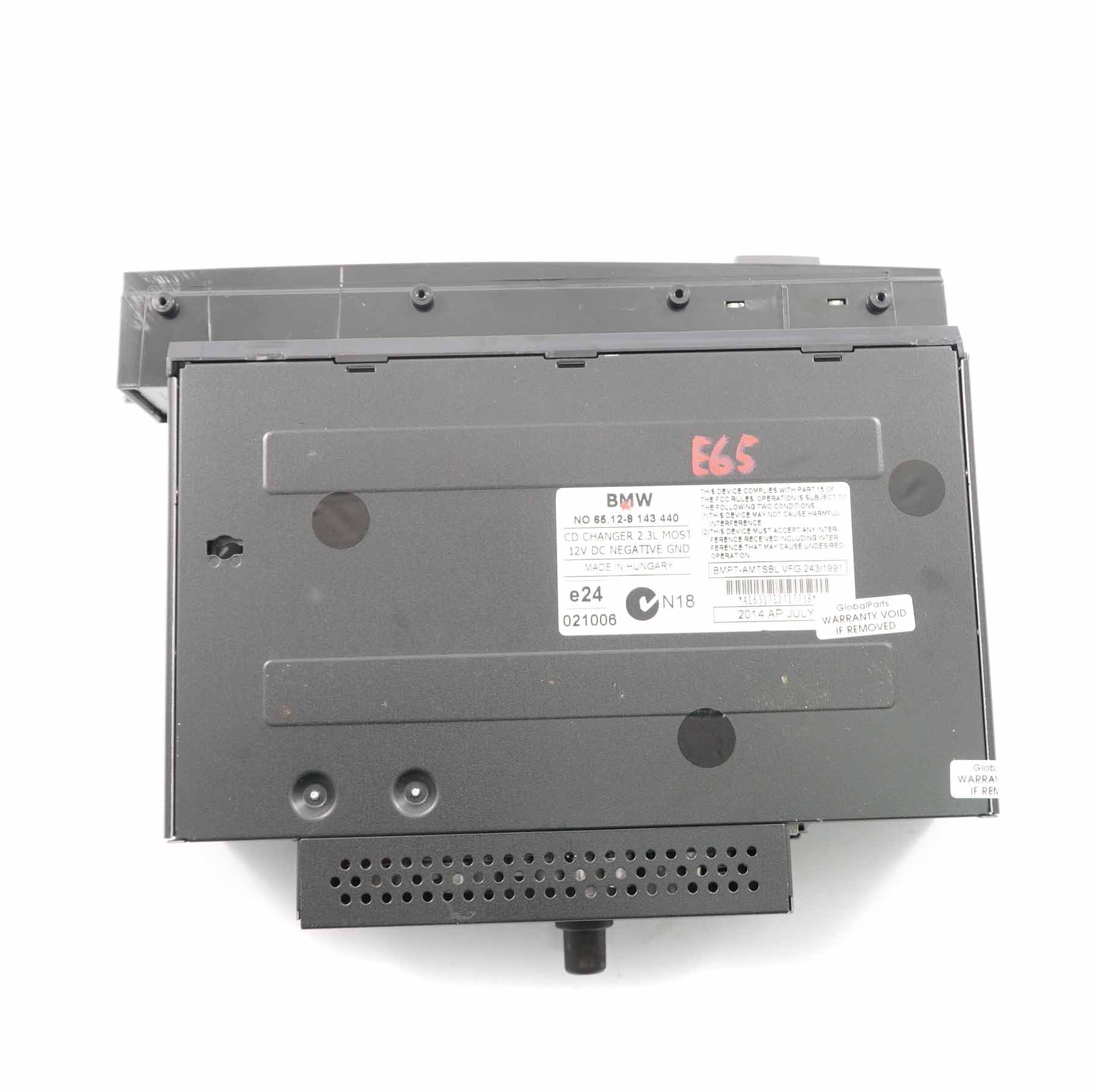 CD Changer BMW E65 E66 6-fold CD Disc Changer Without Magazine 9143440