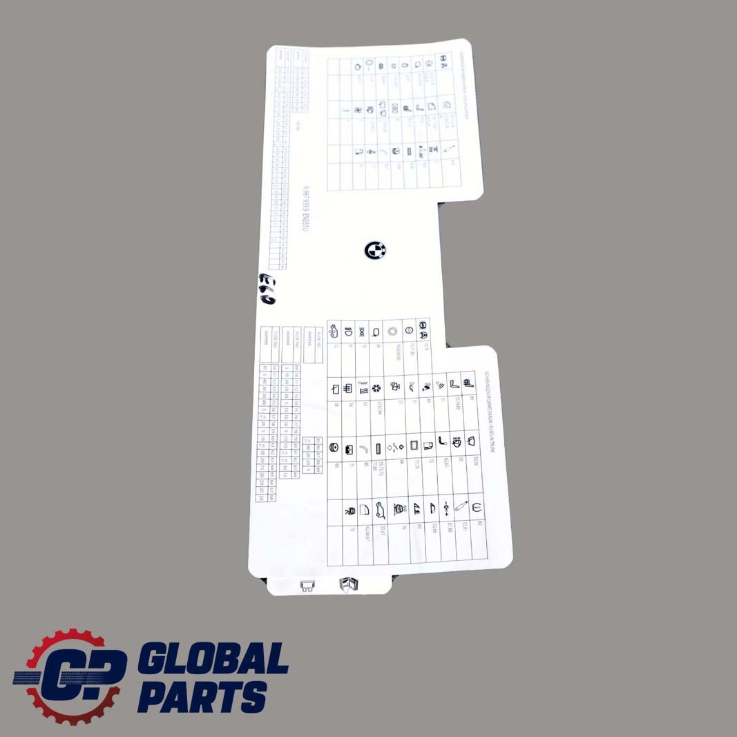 BMW 5 Series E60 Map Fuse Box Grouping Diagram 6987939