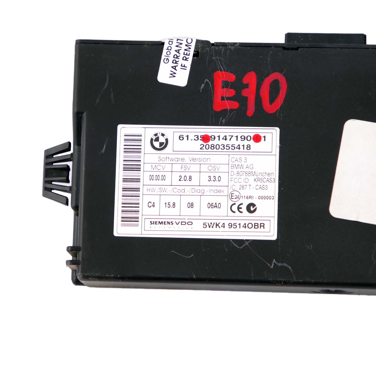 BMW E60 E61 LCI E90 E91 E92 CAS3 Control Unit Key Reading Module 9147190