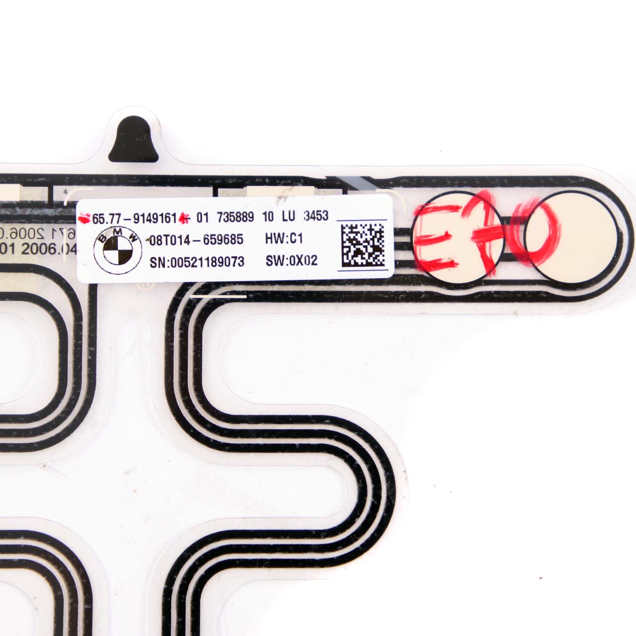 BMW X5 X6 Series E70 E71 Front Seat  Occupancy Sensor Mat 9149161