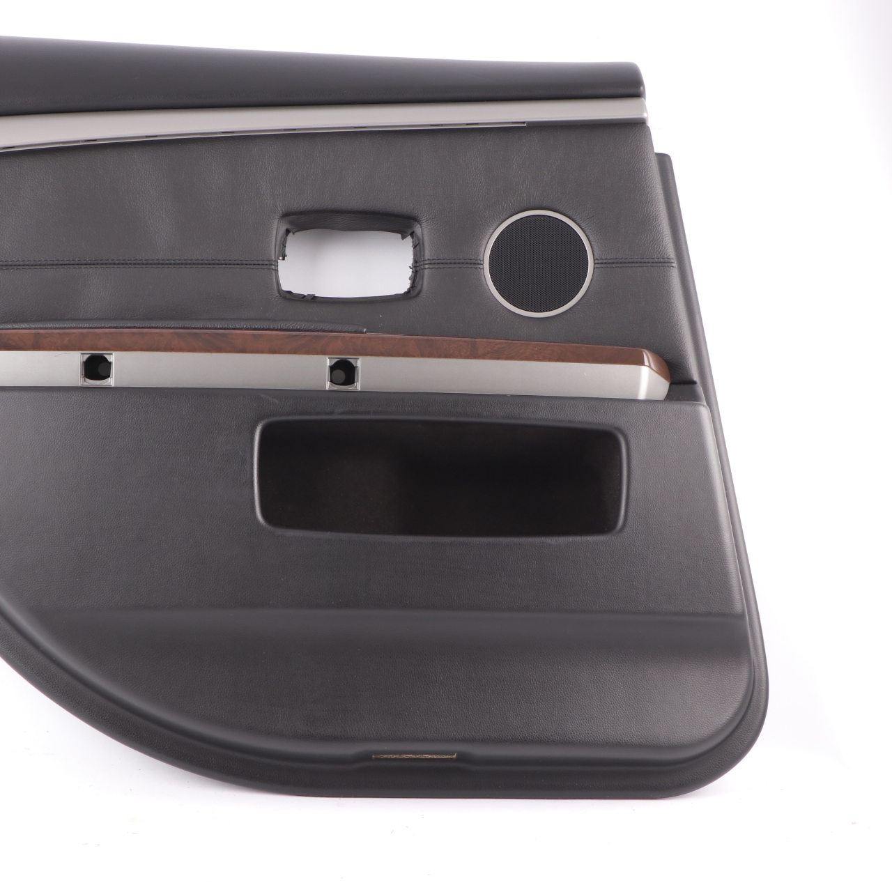 BMW E65 E66 Door Card Rear Left N/S Door Lining Trim Panel Black Leather Pearl