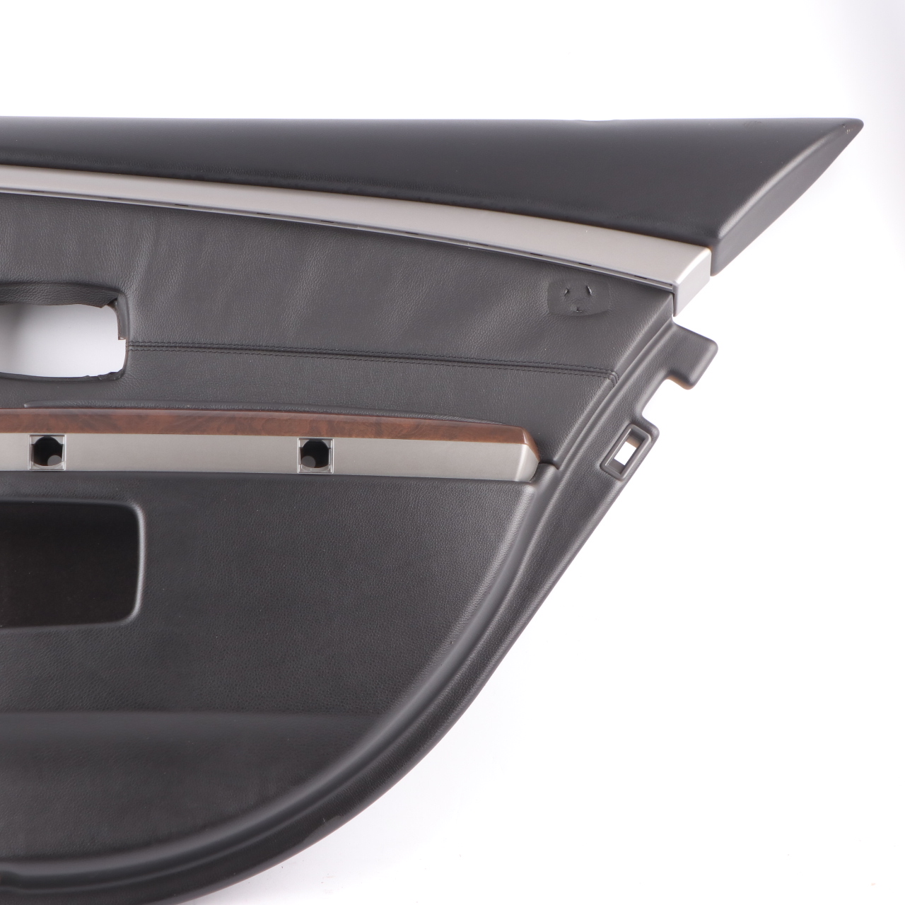 BMW E65 E66 Door Card Rear Right O/S Door Lining Trim Panel Black Leather Pearl