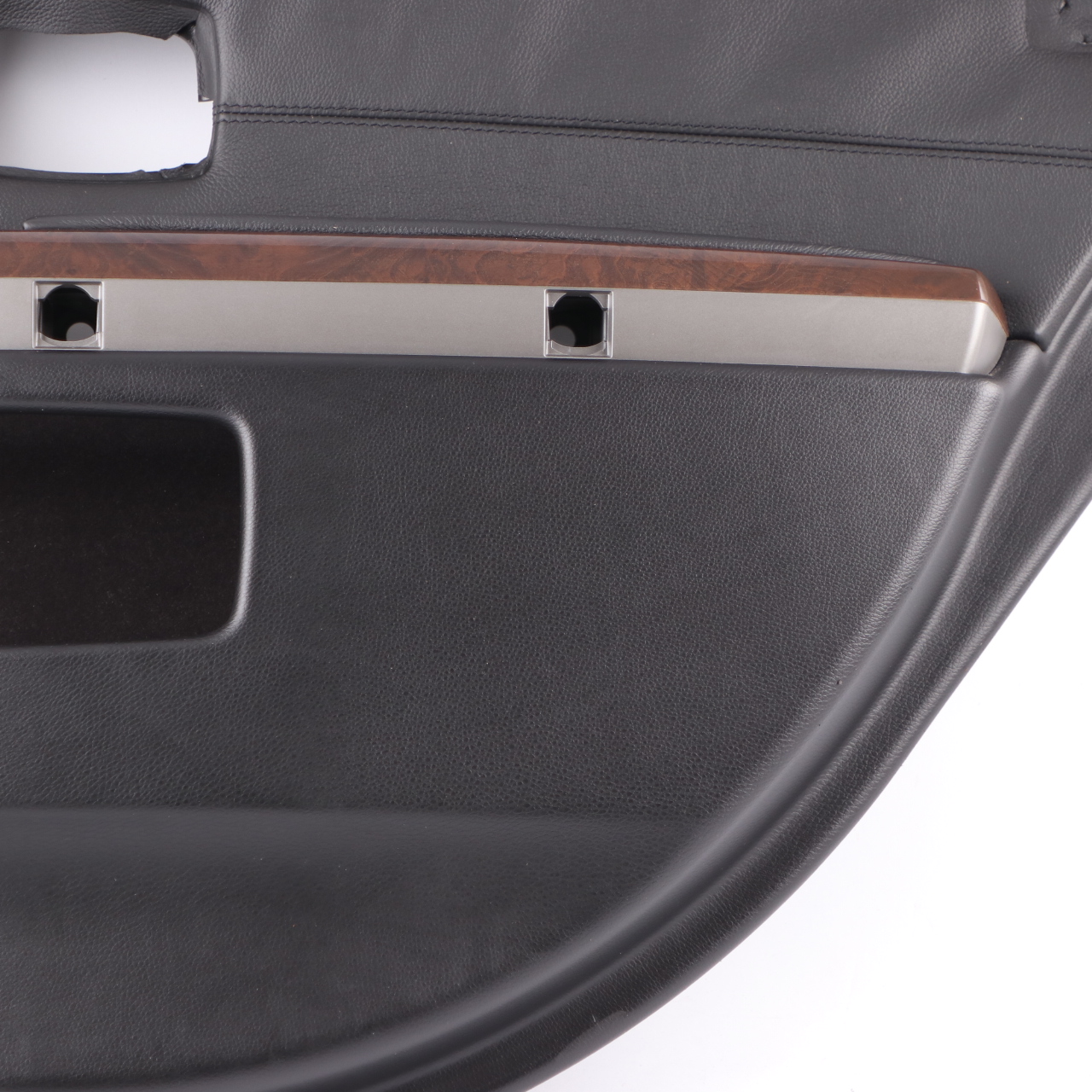 BMW E65 E66 Door Card Rear Right O/S Door Lining Trim Panel Black Leather Pearl