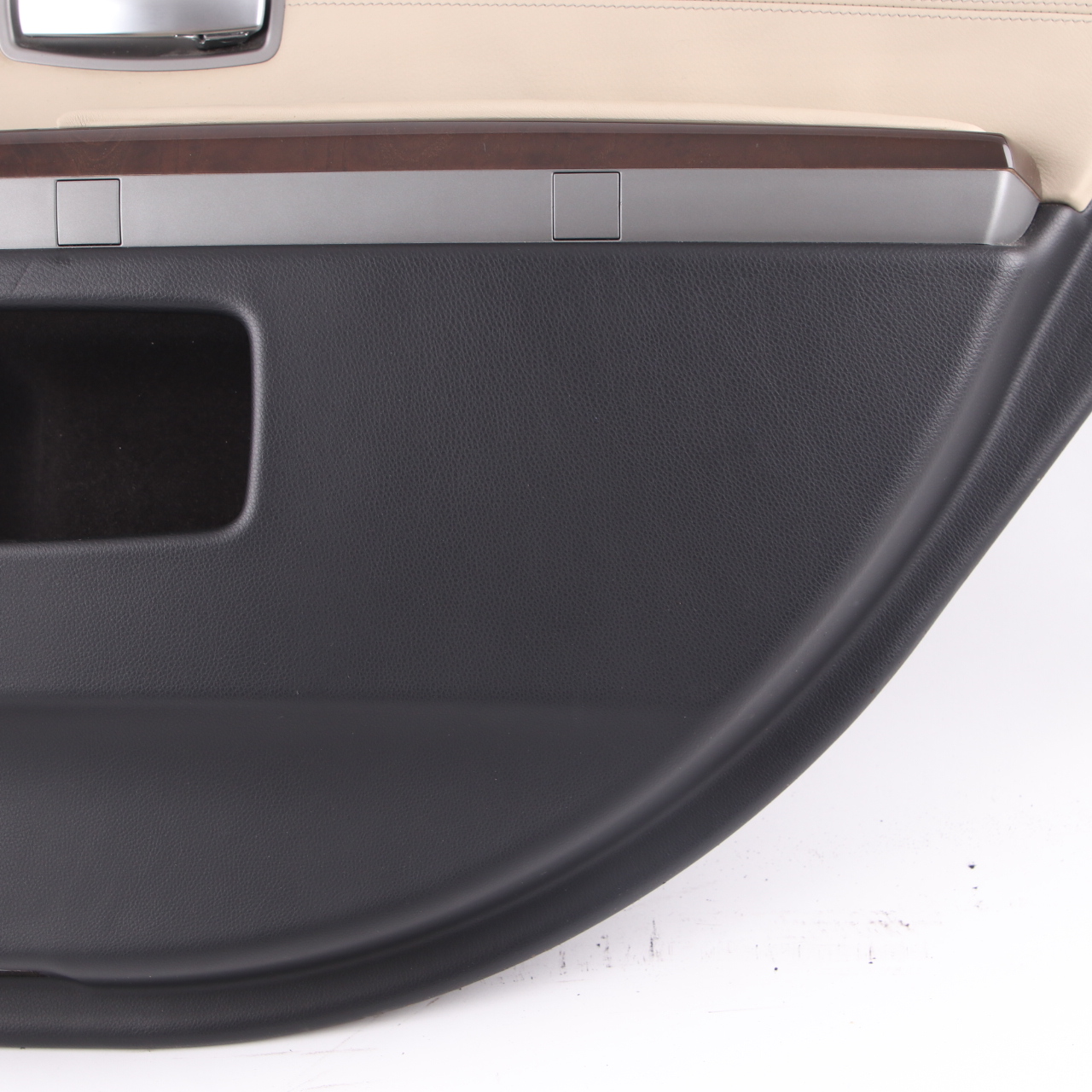 BMW E65 E66 Door Card Rear Right O/S Lining Trim Panel Leather Pearl Beige