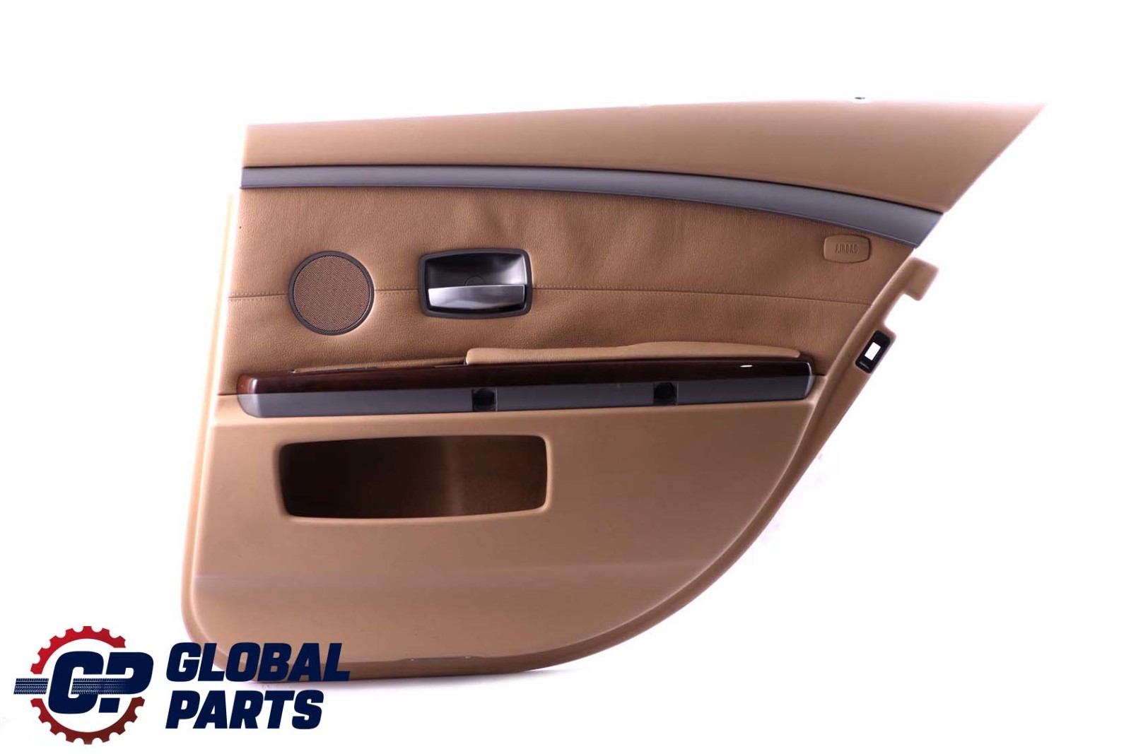 BMW 7 Beige E65 E66 Rear Right O/S Door Card Leather Beige Lining Trim