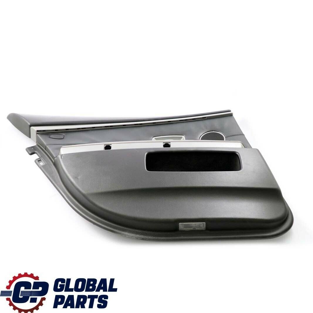 BMW 7 Series E65 Rear Left N/S Door Card Leather Pearl Black Lining Trim