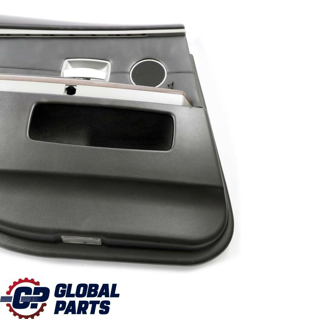 BMW 7 Series E65 Rear Left N/S Door Card Leather Pearl Black Lining Trim