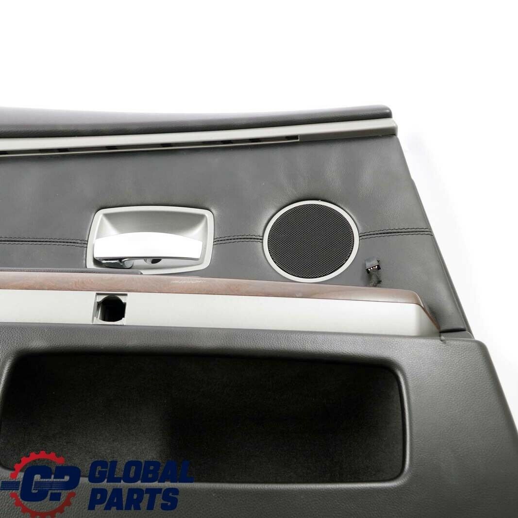 BMW 7 Series E65 Rear Left N/S Door Card Leather Pearl Black Lining Trim